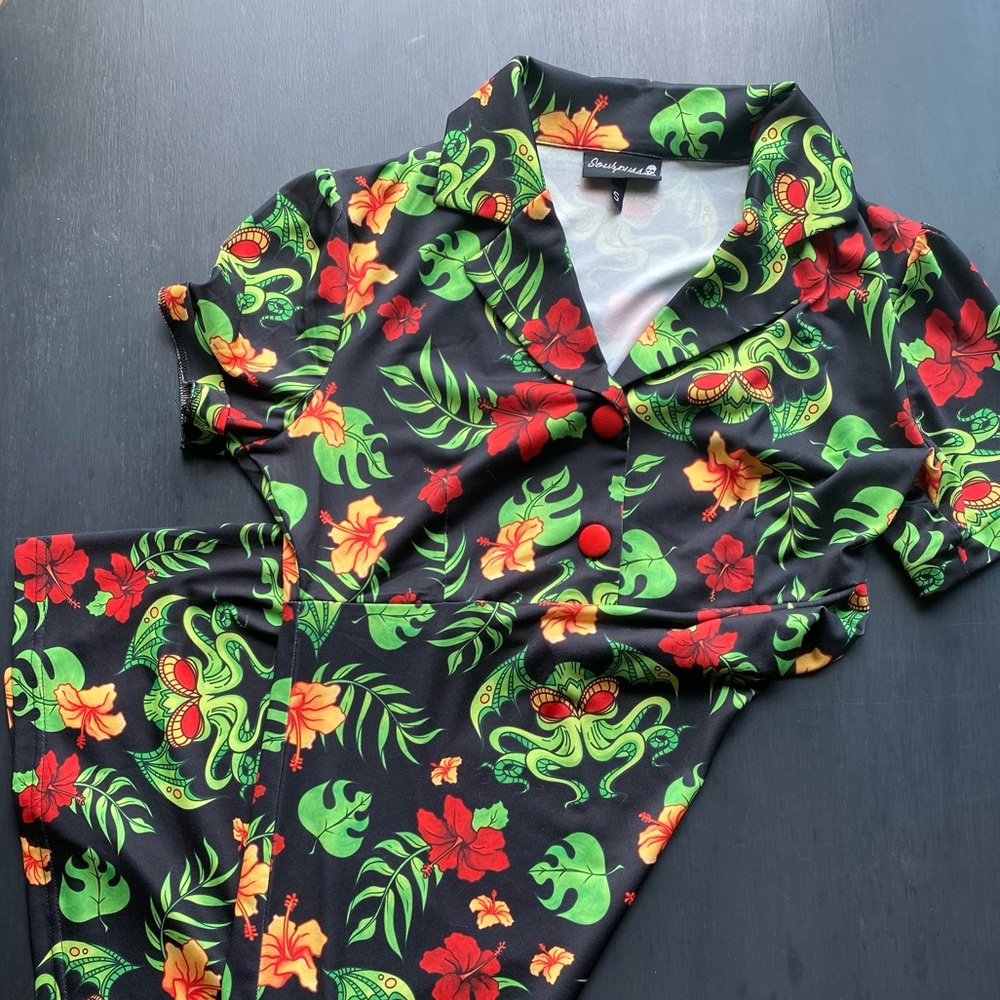 Sourpuss Creature Shirtdress pinup rockabilly